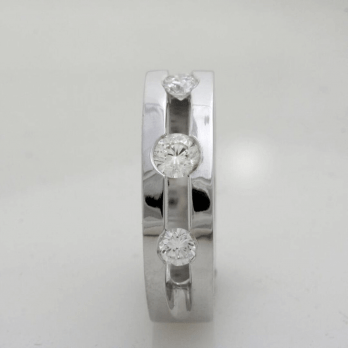 Triple Glitter Engagement Ring