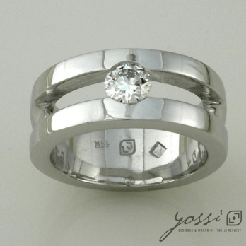Twinkling Split Diamond Engagement Ring