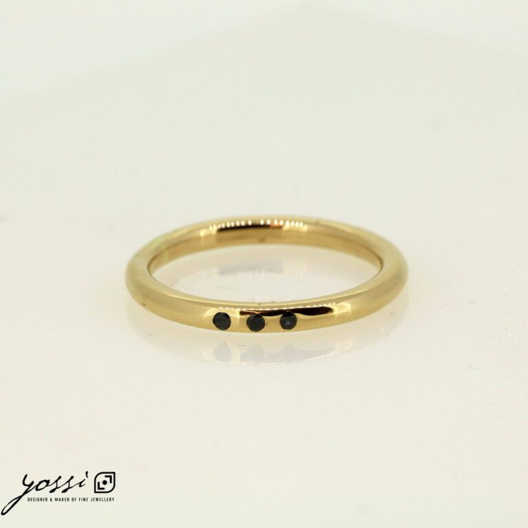 Petite Selene Black Diamond Ring