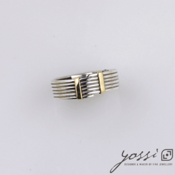 Fine Coiled Silver & Gold Ring