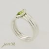 Marquis Cut Peridot & Sterling Silver Ring - Image 2